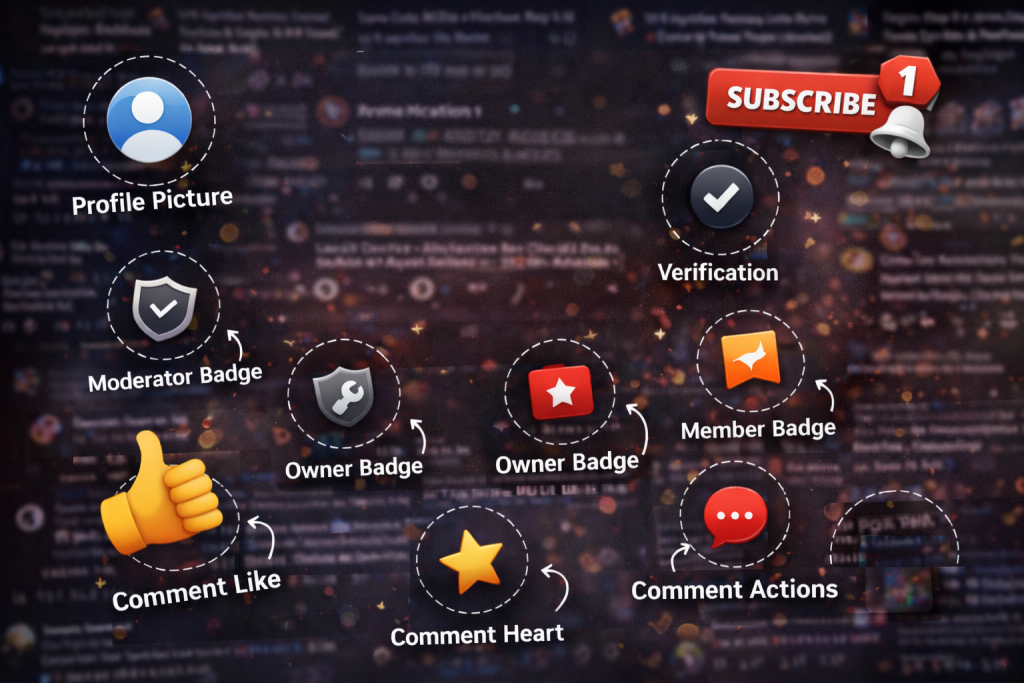 Comments, Live Chat, and Community Icons
